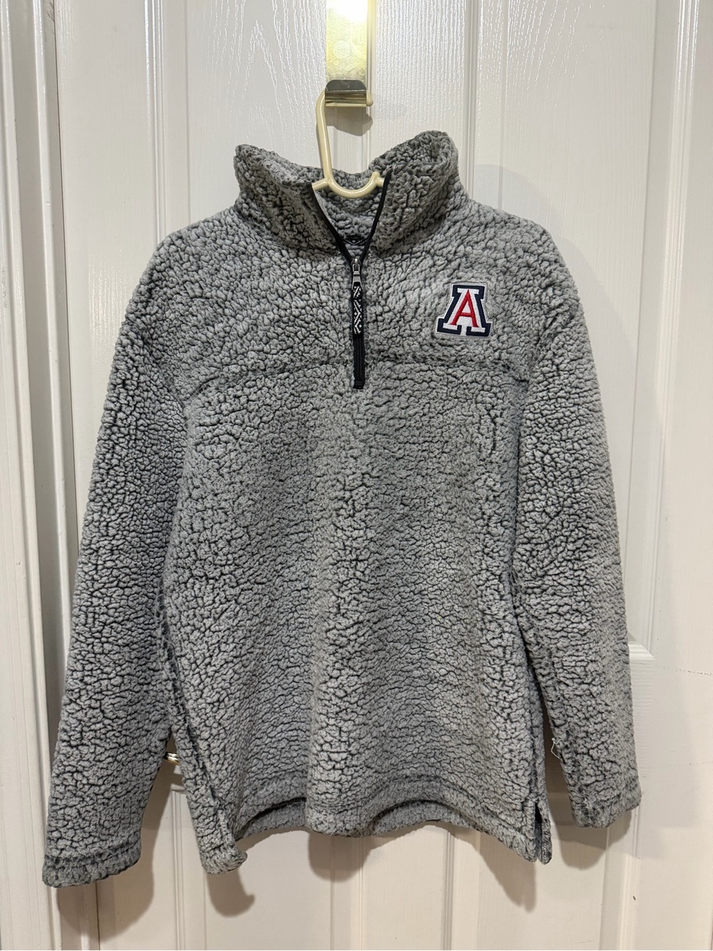 University of Arizona Gray Sherpa Half-Zip Pullover